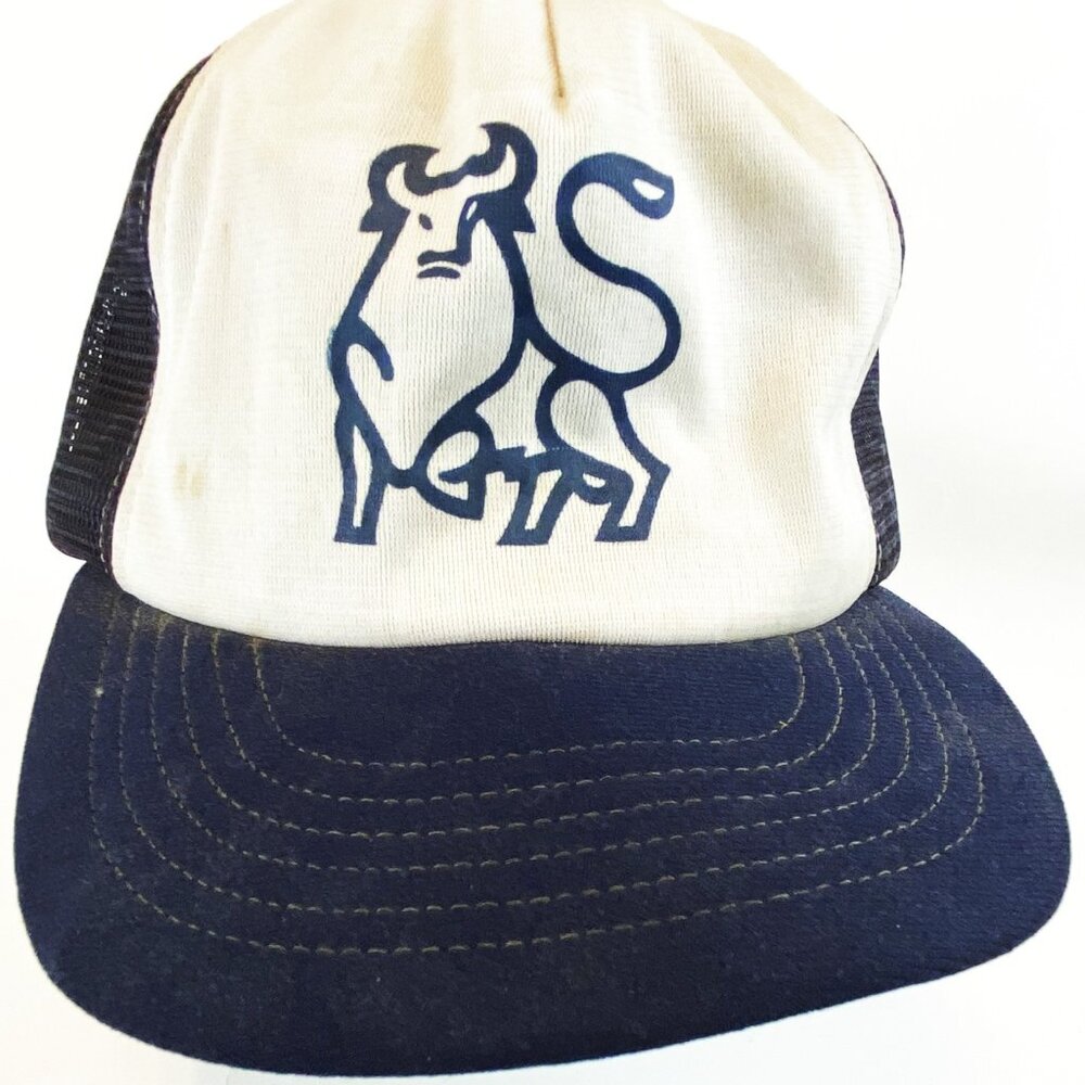 Merrill Lynch Bull Snapback Hat Vintage Original Size Large-XL Made in USA Mesh